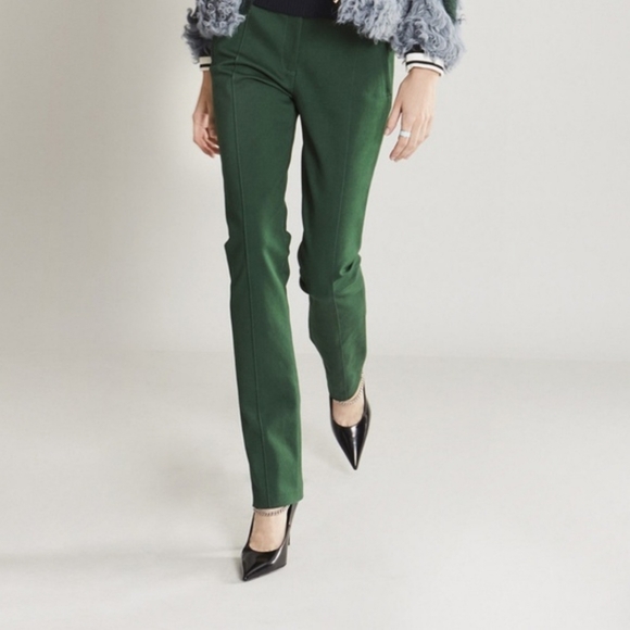 Tory Burch Vanner Ponte Trousers Pants Norwood Green Size 4